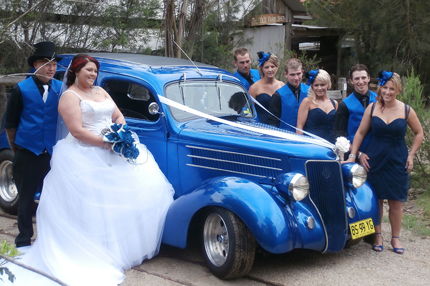 Hot Rods Blue wedding car hire
